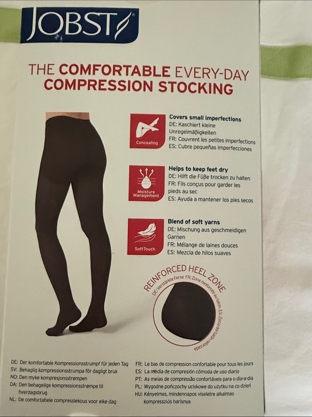 Jobst opaque, BLACK medical compression stockings/hose brand new in box SMALL